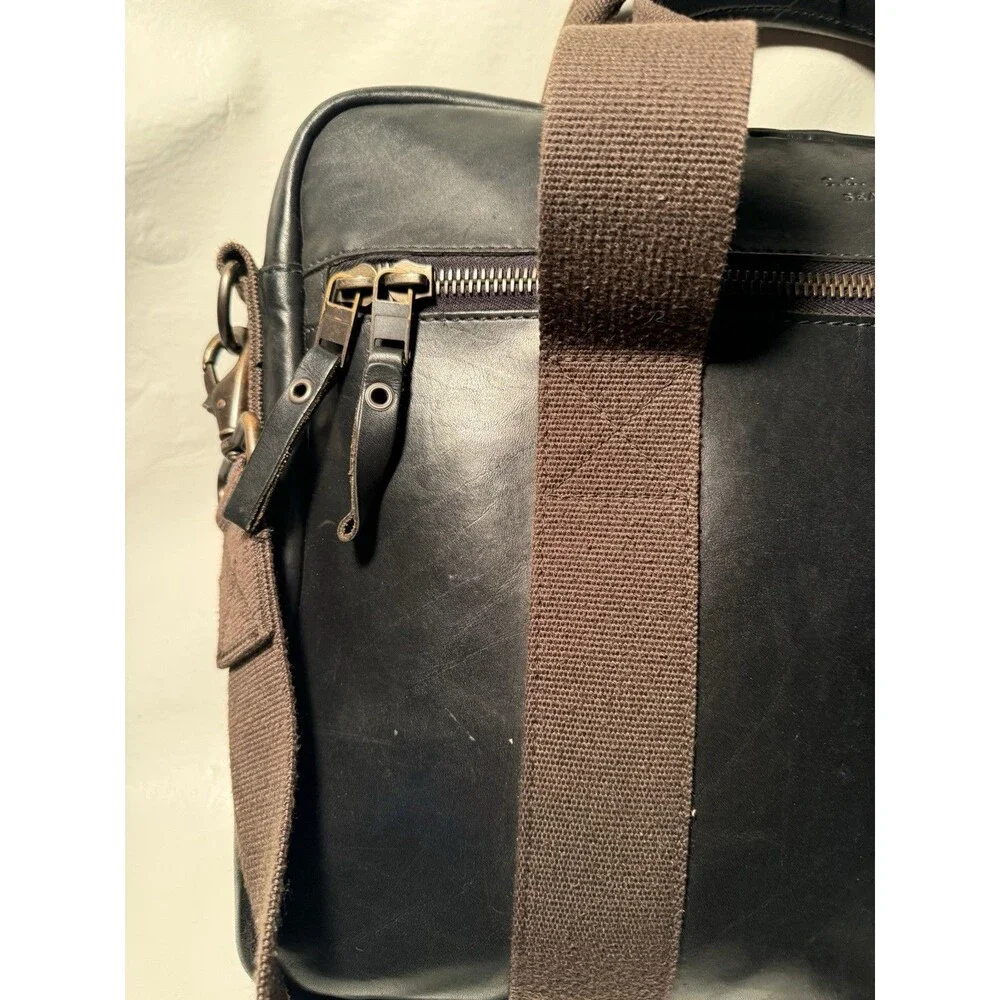 Filson Dawson W & C Leather Briefcase Black #20116429 1st Quality Original Strap